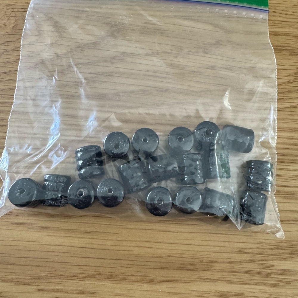 Bulk Black Ceramic Beads – 121 Grams for Jewelry Making